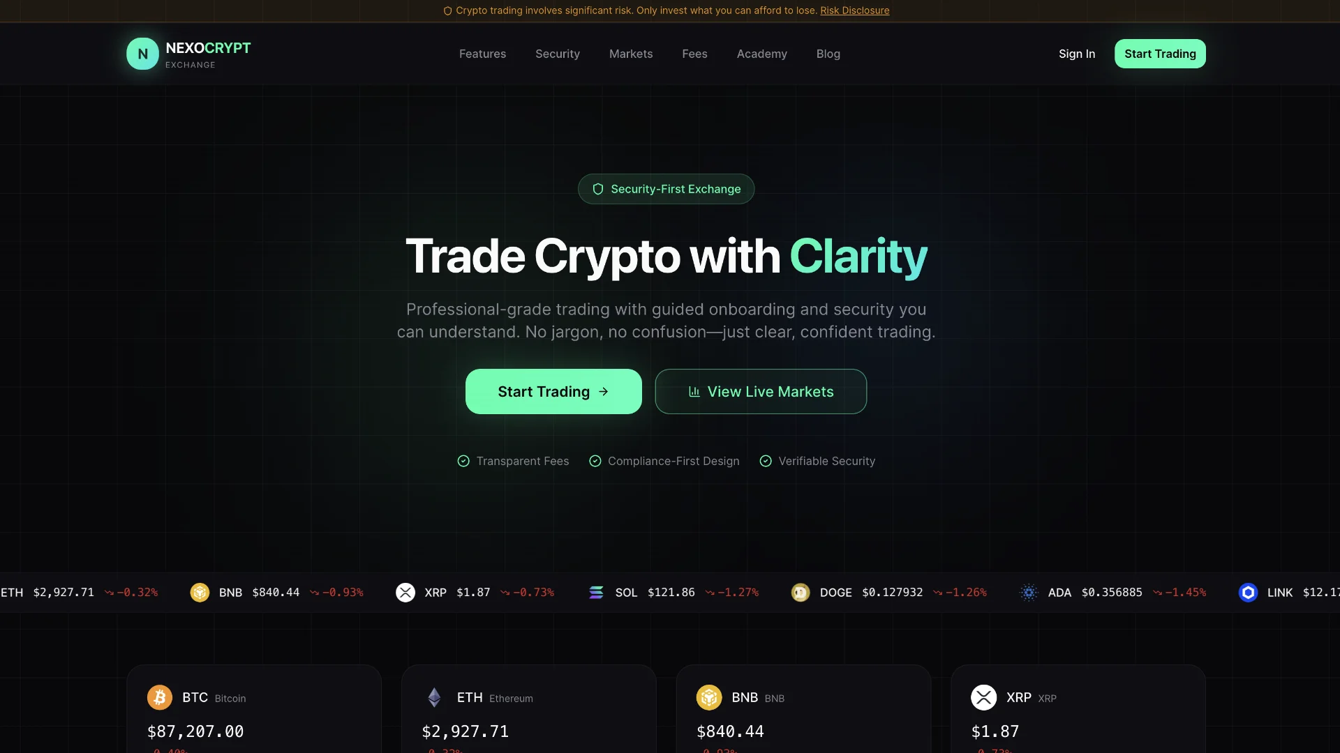NEXOCRYPT – Trade Crypto with Clarity